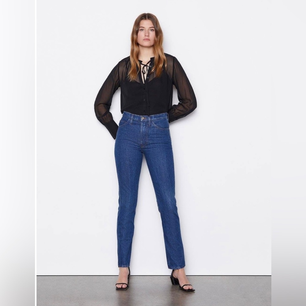 👏NEW The FRAME Le Italian denim True Straight Jeans